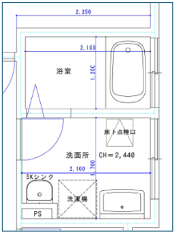 豊中市 お風呂リフォーム 拡張工事
