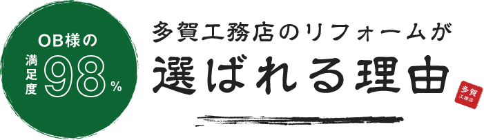 多賀工務店のリフォームが選ばれる理由