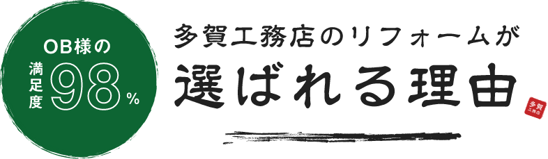 多賀工務店のリフォームが選ばれる理由