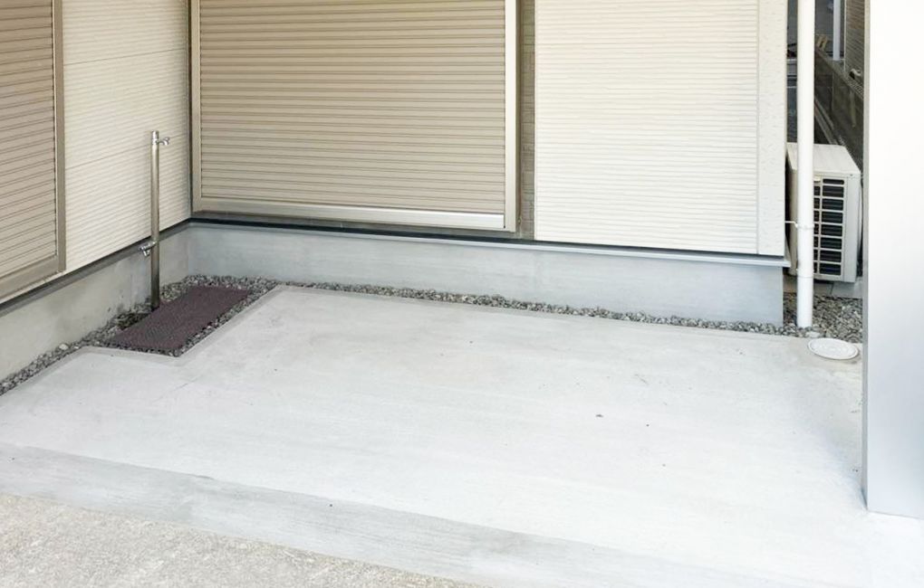 土間をフラットに整えました