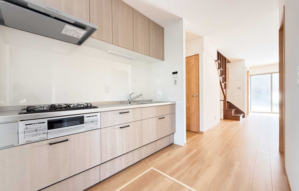 LD・サニタリースペースへの動線が便利なキッチン