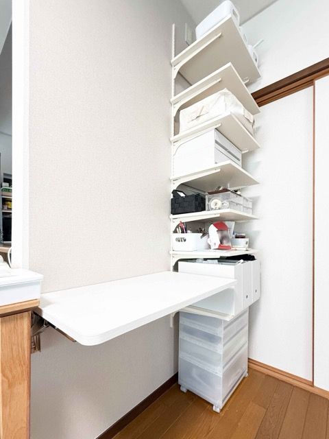 リビングにあるお母様専用の収納兼家事スペース