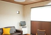 プリーツスクリーンで採光を自在に調整