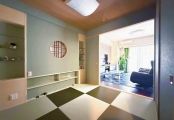 建具を開け放てば、リビングとひと続きに